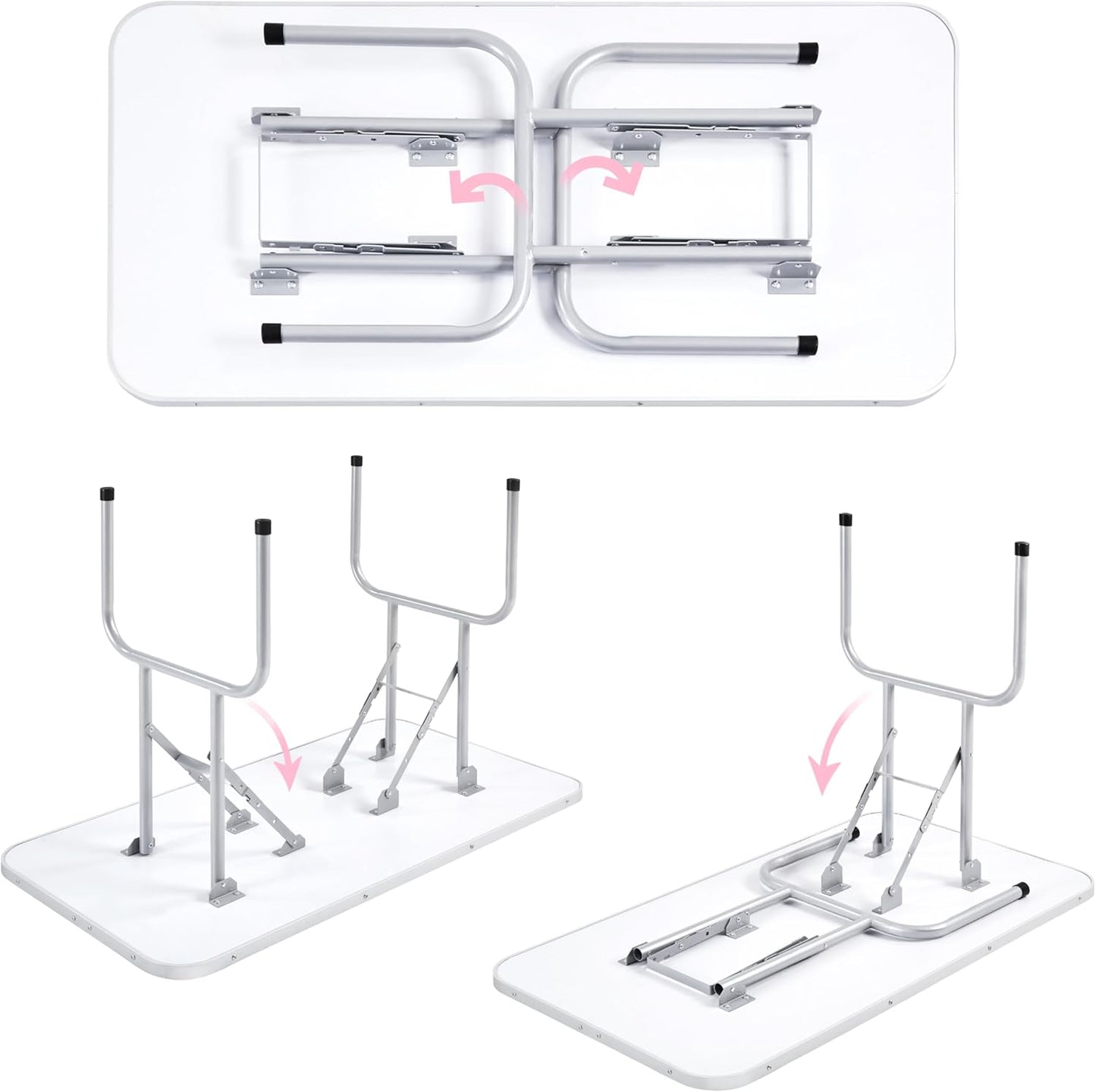 Yaheetech 46-Inch Adjustable Height Pet Grooming Table for Large Dogs - Portable Trimming and Drying Table with Arm, Noose, and Mesh Tray, Supports Up to 265 lbs - Pink