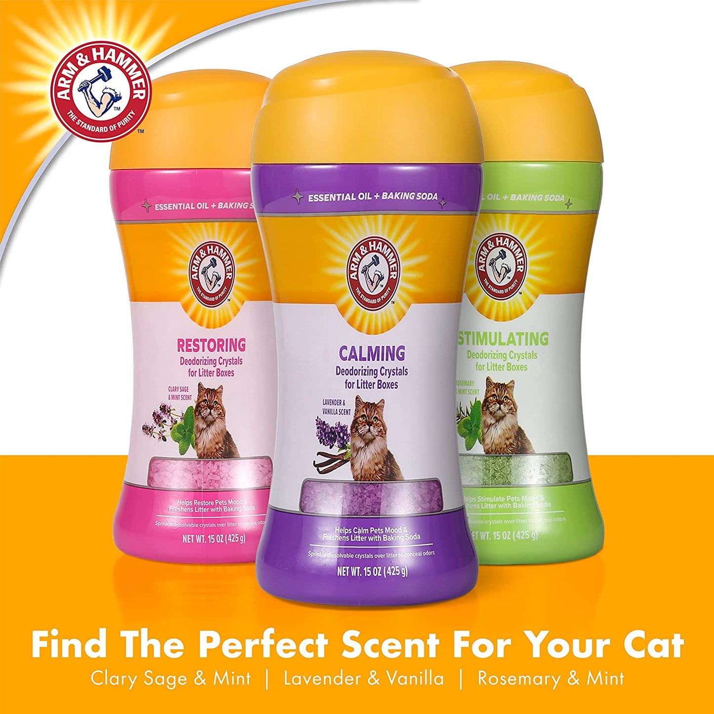 Cat Litter Deodorizing Crystals, 15Oz