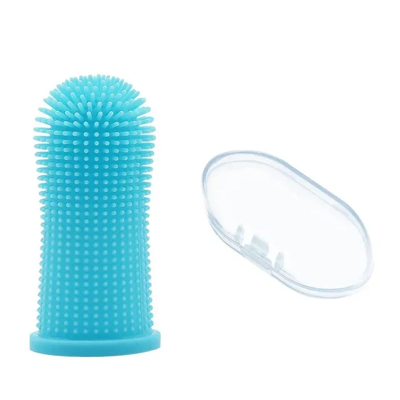 Super Soft Silicone Finger Toothbrush for Dogs and Cats - Nontoxic Teeth Cleaning and Breath Care Solution