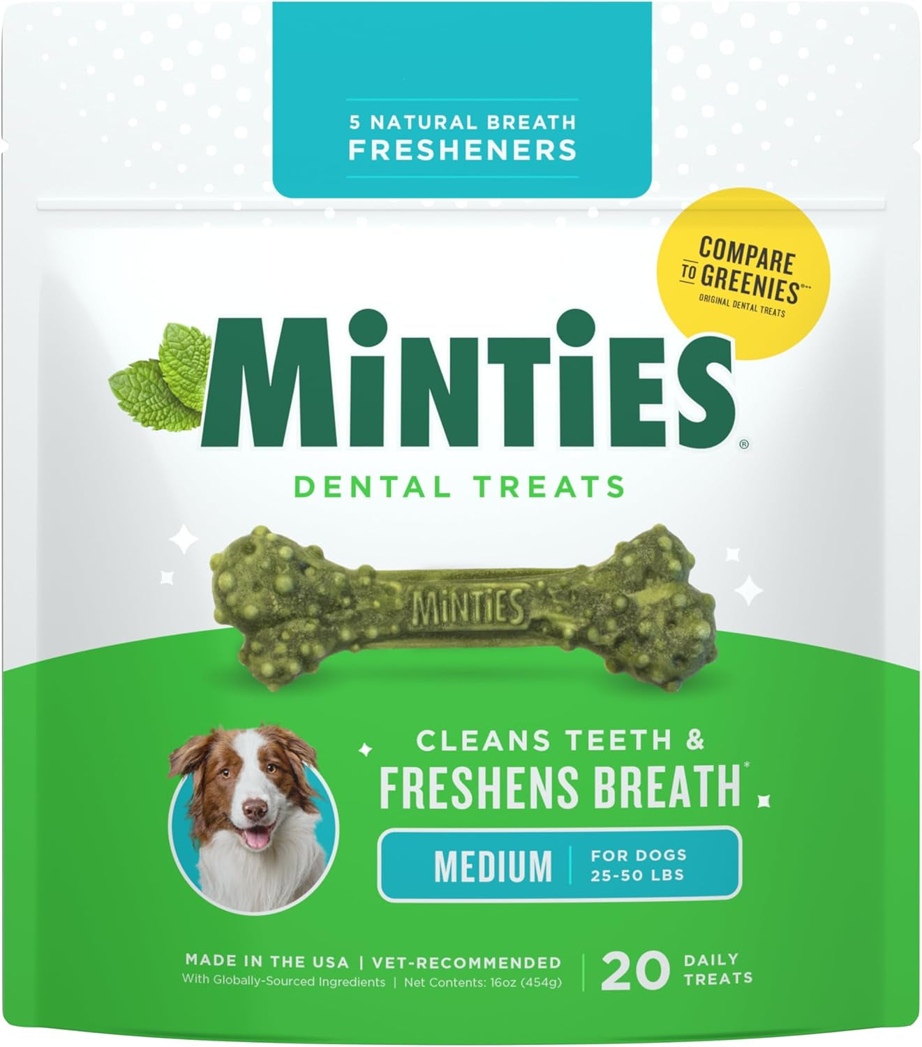 Dental Chews for Dogs - Medium, 16Oz