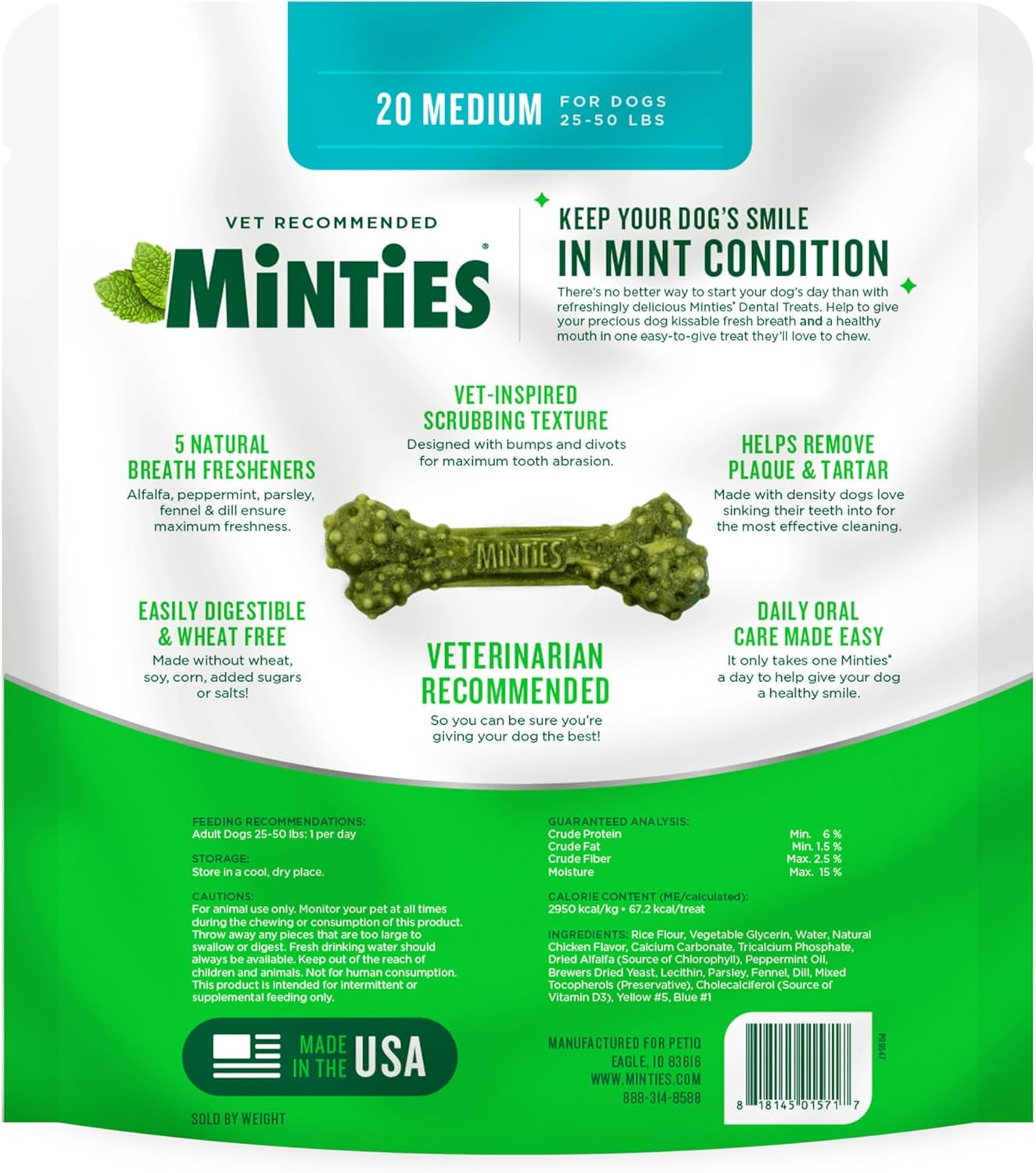 Dental Chews for Dogs - Medium, 16Oz