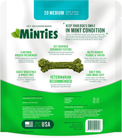 Dental Chews for Dogs - Medium, 16Oz