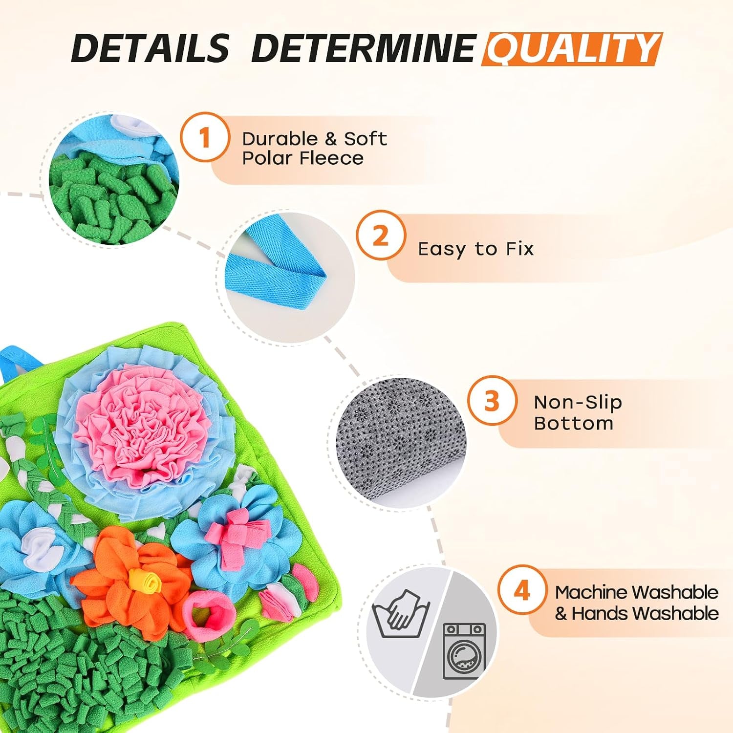 Snuffle Mat for Dogs and Cats, 20x20 in