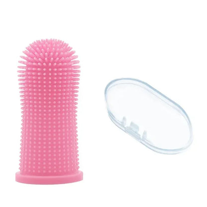 Super Soft Silicone Finger Toothbrush for Dogs and Cats - Nontoxic Teeth Cleaning and Breath Care Solution