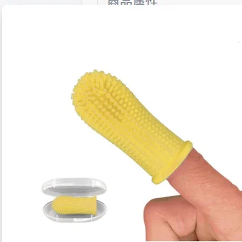 Super Soft Silicone Finger Toothbrush for Dogs and Cats - Nontoxic Teeth Cleaning and Breath Care Solution