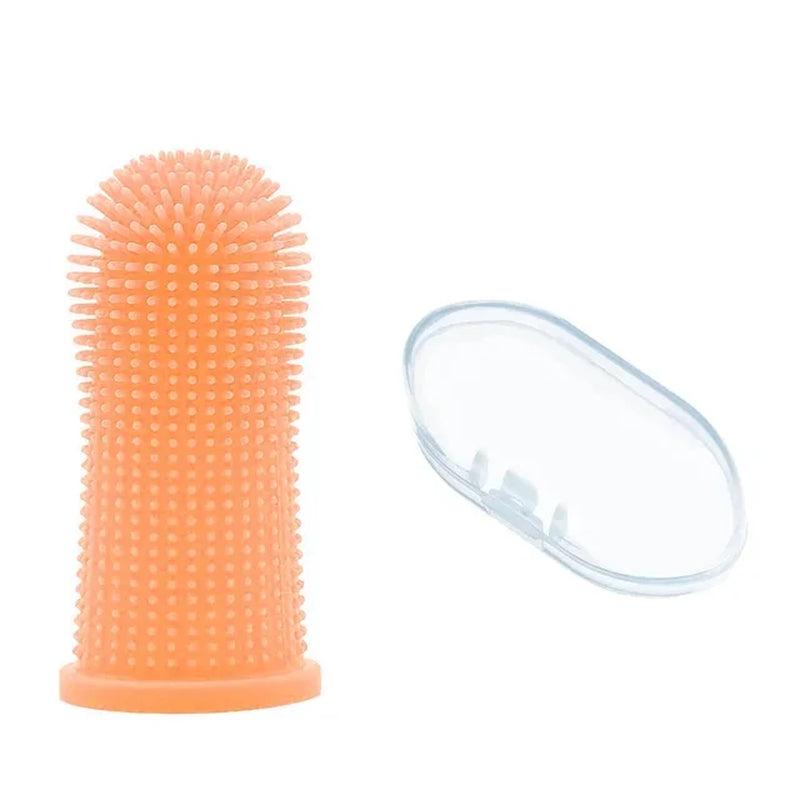 Super Soft Silicone Finger Toothbrush for Dogs and Cats - Nontoxic Teeth Cleaning and Breath Care Solution