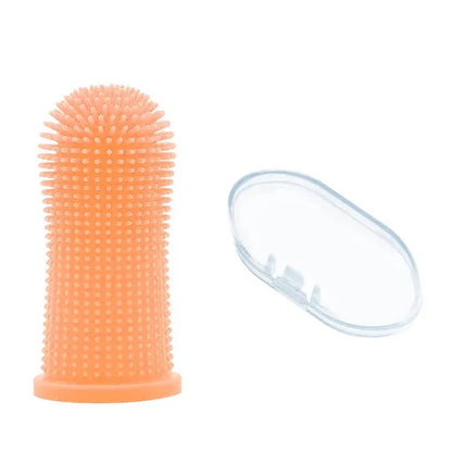 Super Soft Silicone Finger Toothbrush for Dogs and Cats - Nontoxic Teeth Cleaning and Breath Care Solution